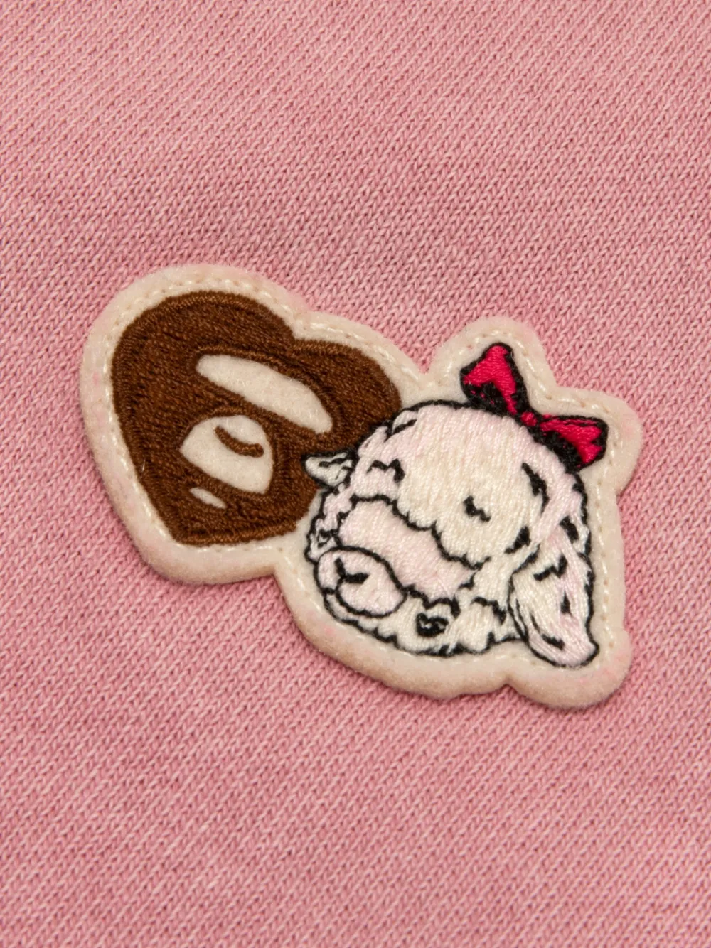 AAPE BY *A BATHING APE logo-patch cropped hoodie Roze