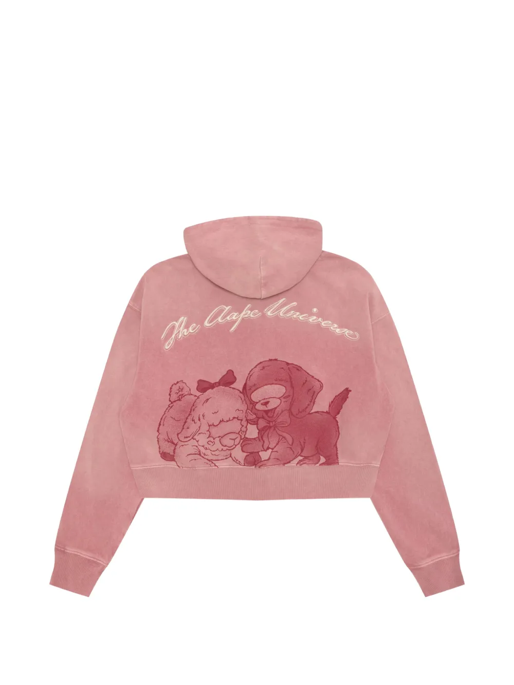 AAPE BY *A BATHING APE logo-patch cropped hoodie Roze