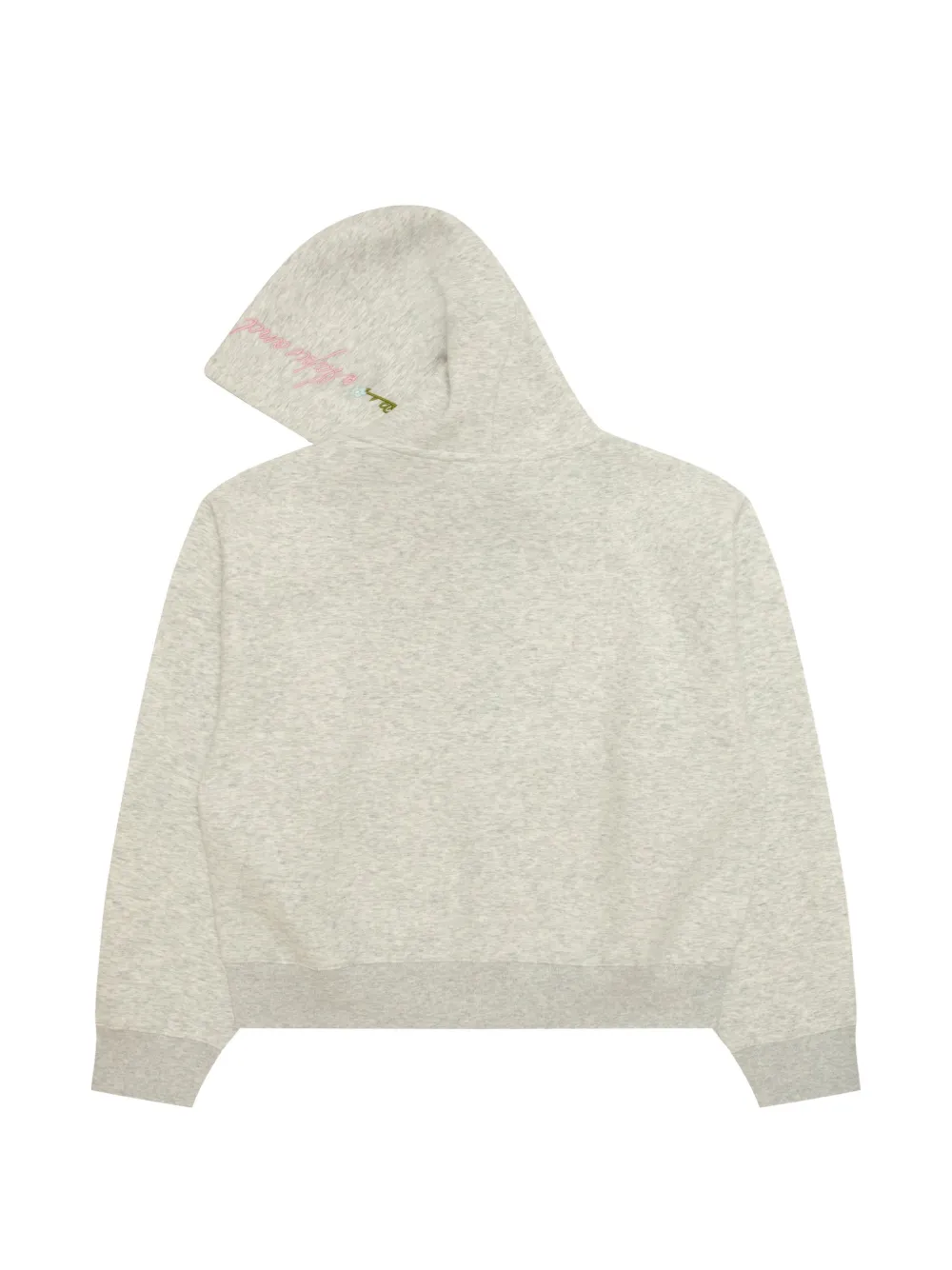 AAPE BY *A BATHING APE logo-patch floral-embroidered hoodie Grijs
