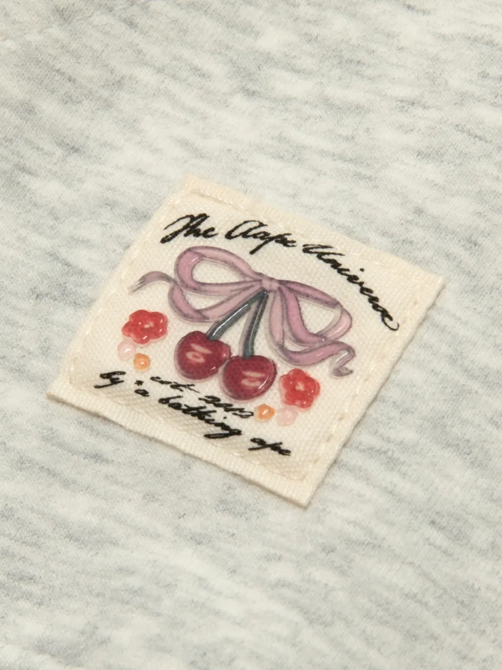 AAPE BY *A BATHING APE logo-patch floral-embroidered hoodie Grijs