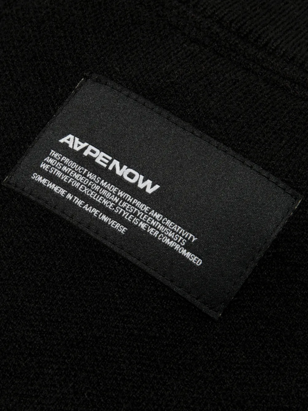 AAPE BY *A BATHING APE AAPENOW trui met halve rits en logo-print Zwart