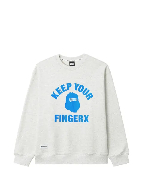 FINGERCROXX graphic-print cotton sweatshirt