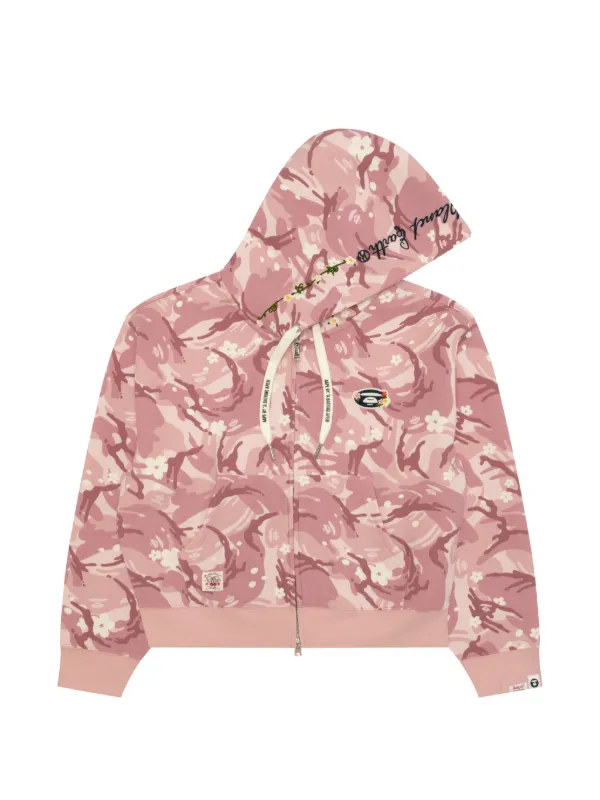 ダ*ク様 A Bathing Ape ピンクカモフラパーカー AAPE BY *A BATHING APE® カモフラージュ フローラル パーカー