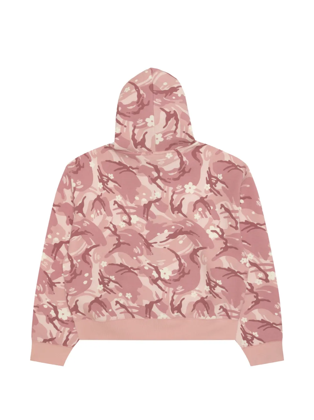 AAPE BY *A BATHING APE camouflage-print floral-embroidered hoodie Roze