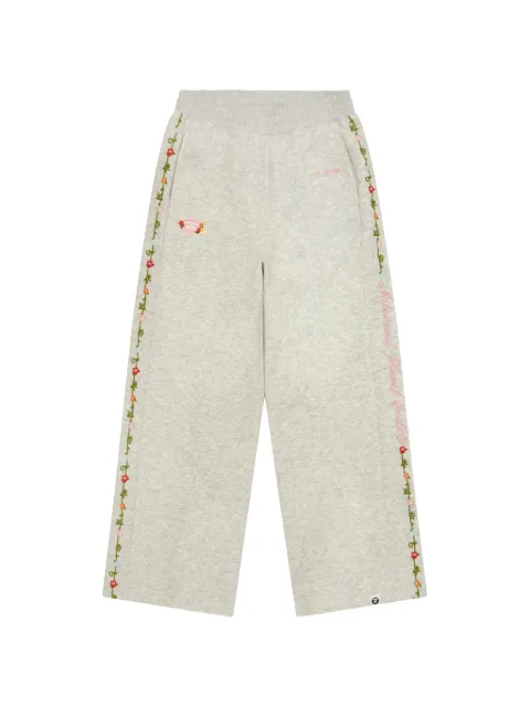 AAPE BY *A BATHING APE® Moonface floral-embroidered track pants