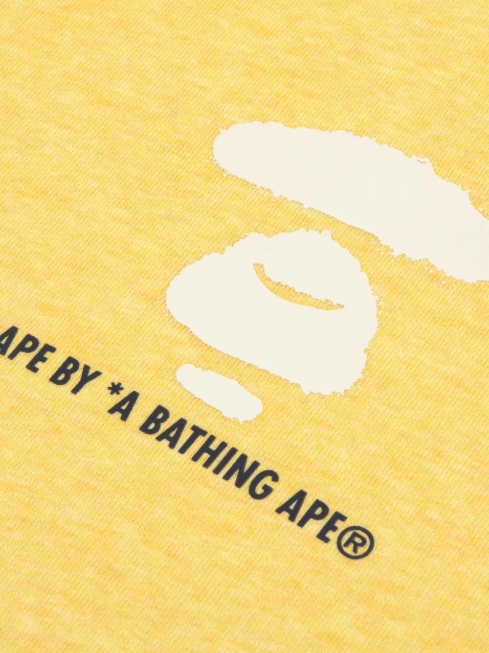 AAPE BY *A BATHING APE Hoodie met logoprint en trekkoord Geel