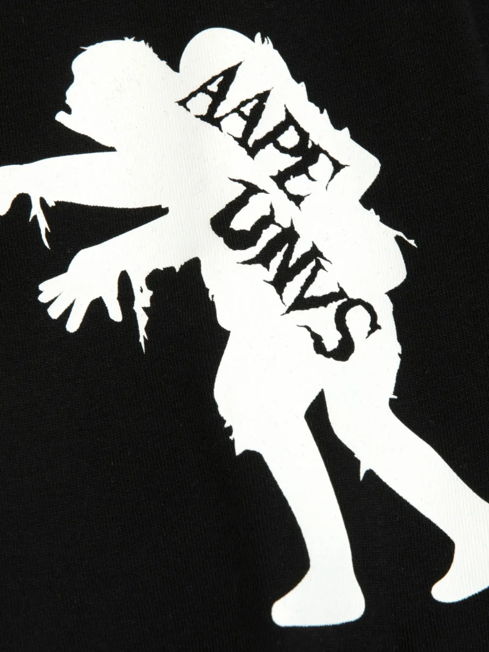 AAPE BY *A BATHING APE T-shirt met logoprint Zwart