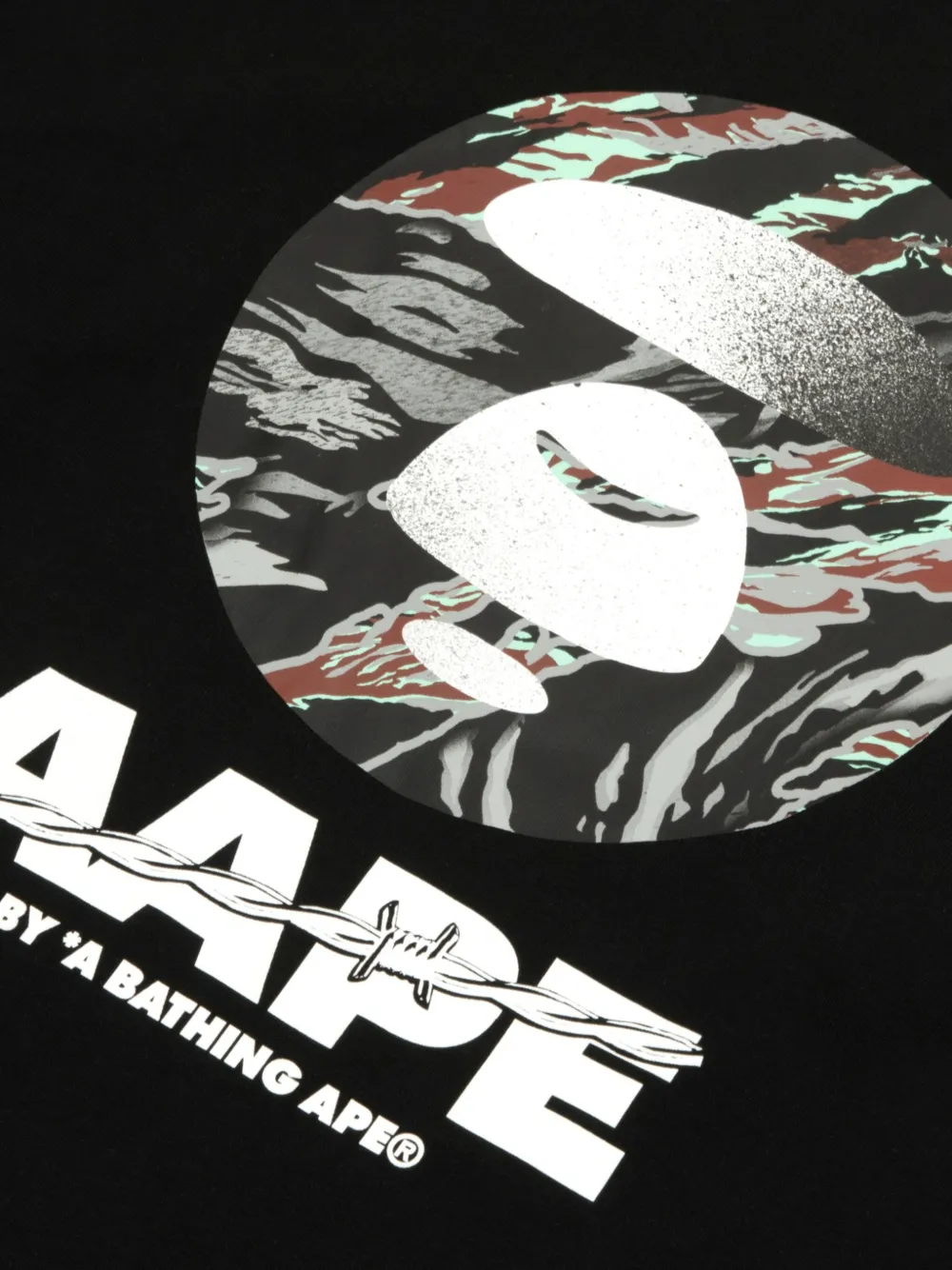 AAPE BY *A BATHING APE T-shirt met logoprint Zwart