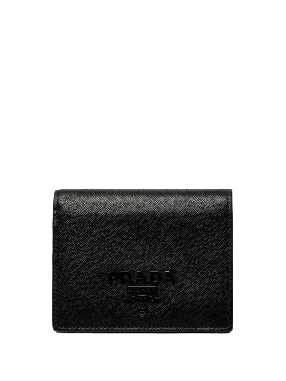Prada Pre-Owned 2013-2026 Saffiano Bifold Compact Wallet small wallets - Nero