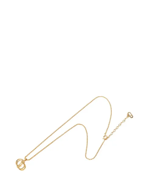 Christian Dior Pre-Owned 20th Century Gold Plated CD Logo Pendant Necklace costume necklace