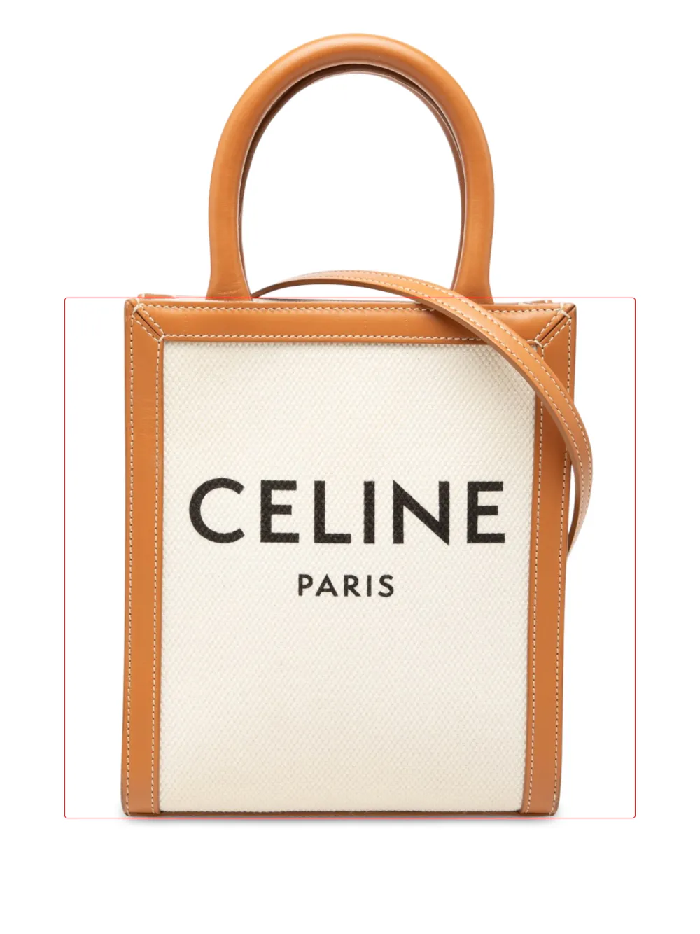Celine Pre-Owned 2020 Mini Canvas Vertical Cabas Tote satchel - Marrone