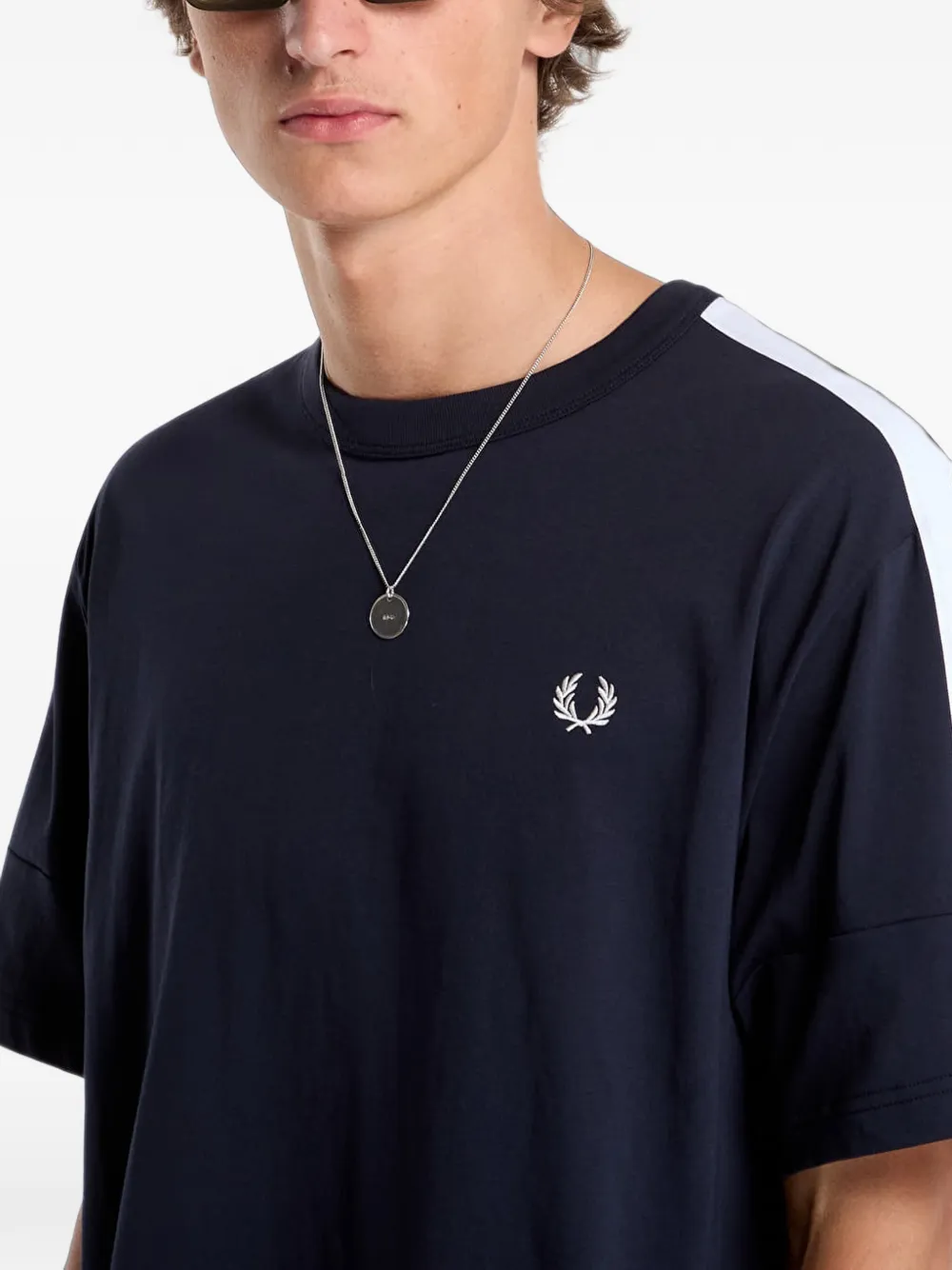Fred Perry T-shirt met grafische print Blauw