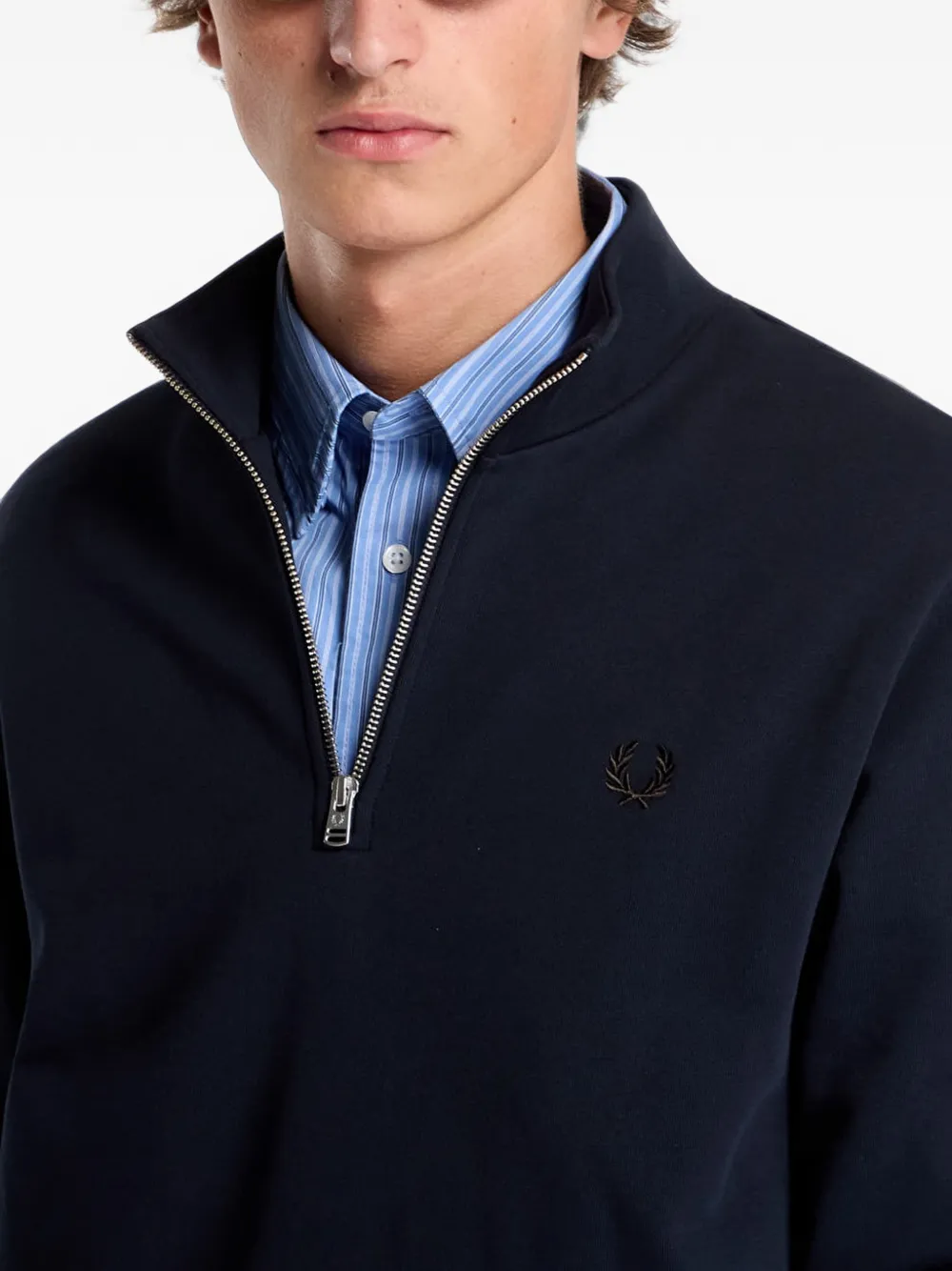 Fred Perry half-zip sweatshirt Blauw