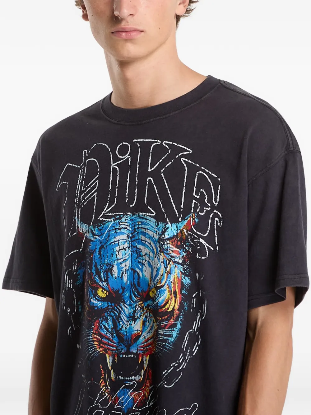Nike T-shirt met tijgerprint Zwart