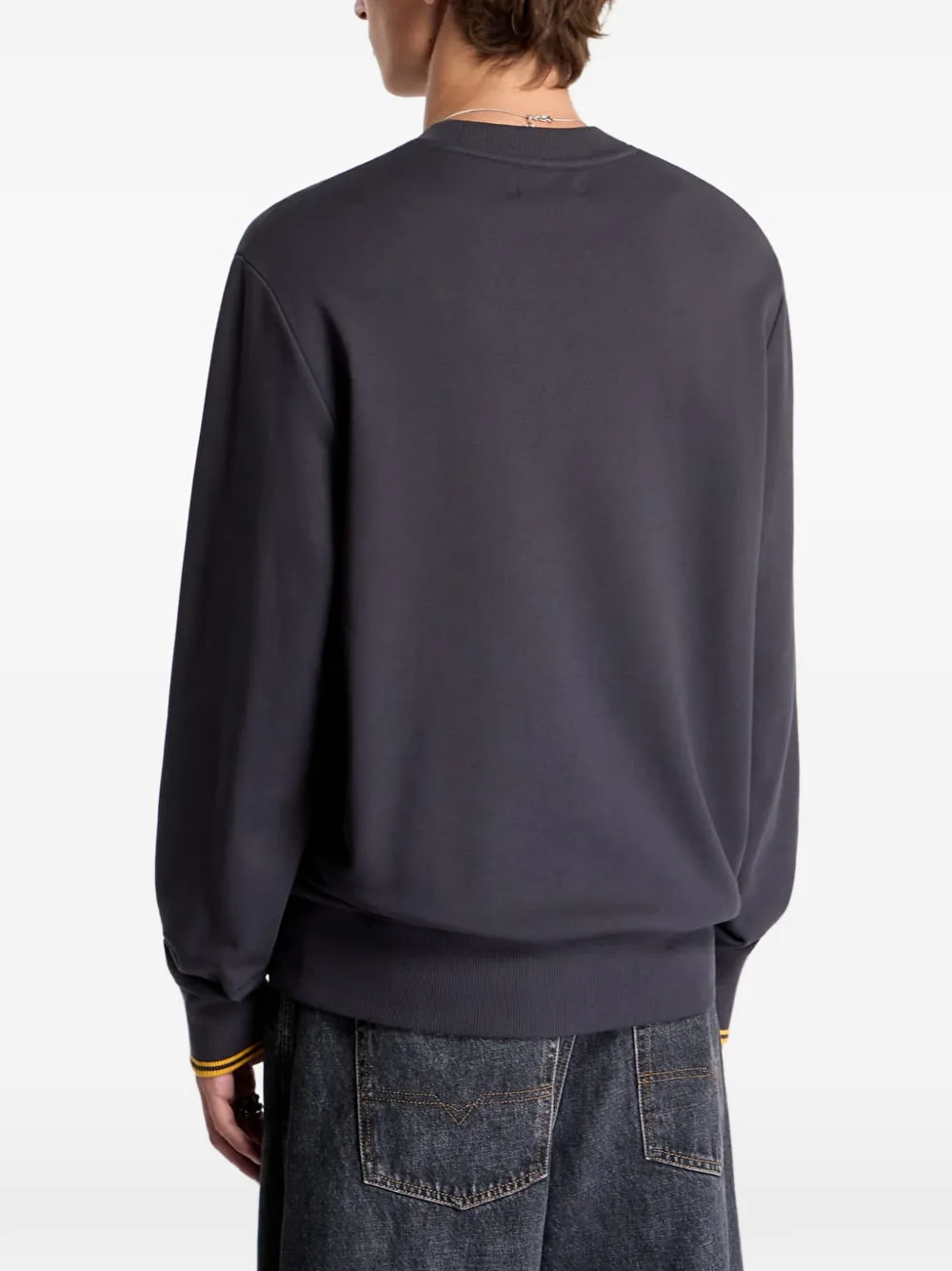 Fred Perry Sweater met geborduurd logo Grijs