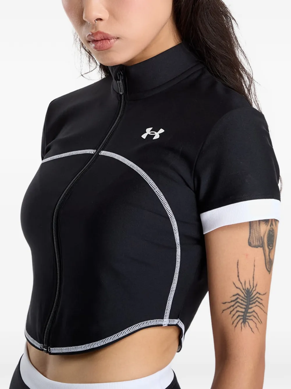 Under Armour HeatGear cropped T-shirt Zwart