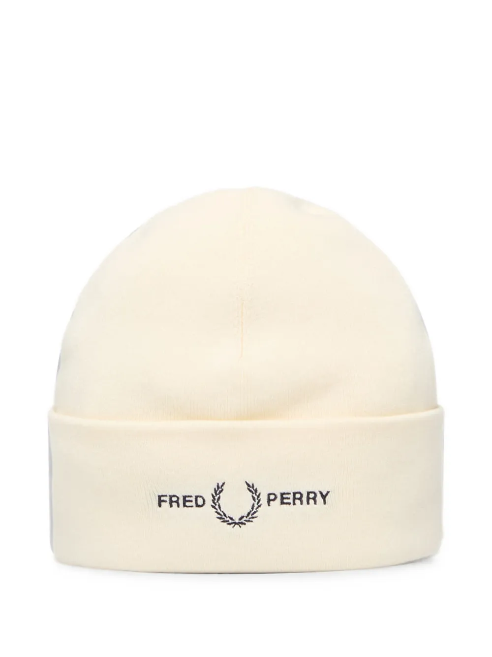 Fred Perry logo-embroidered turn-up beanie hat · One Size