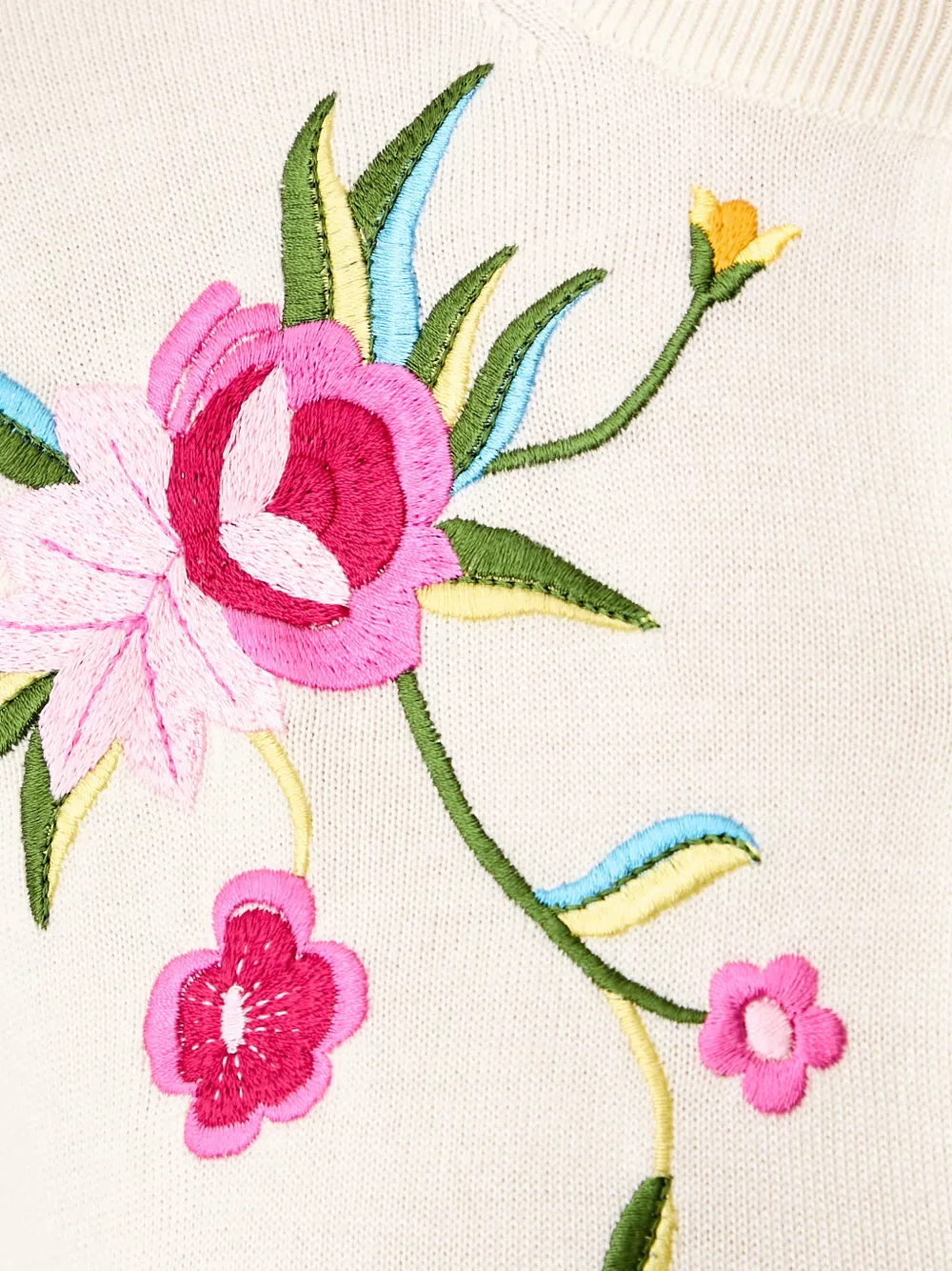 Kenzo Wildflower logo-embroidered cardigan Wit