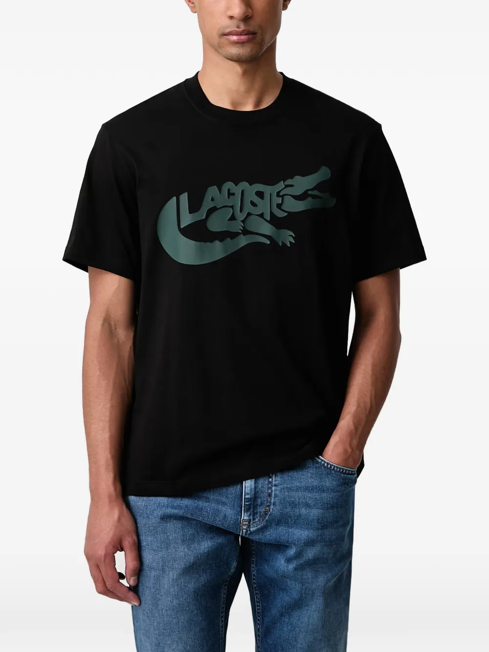 Lacoste logo-print T-shirt - Nero