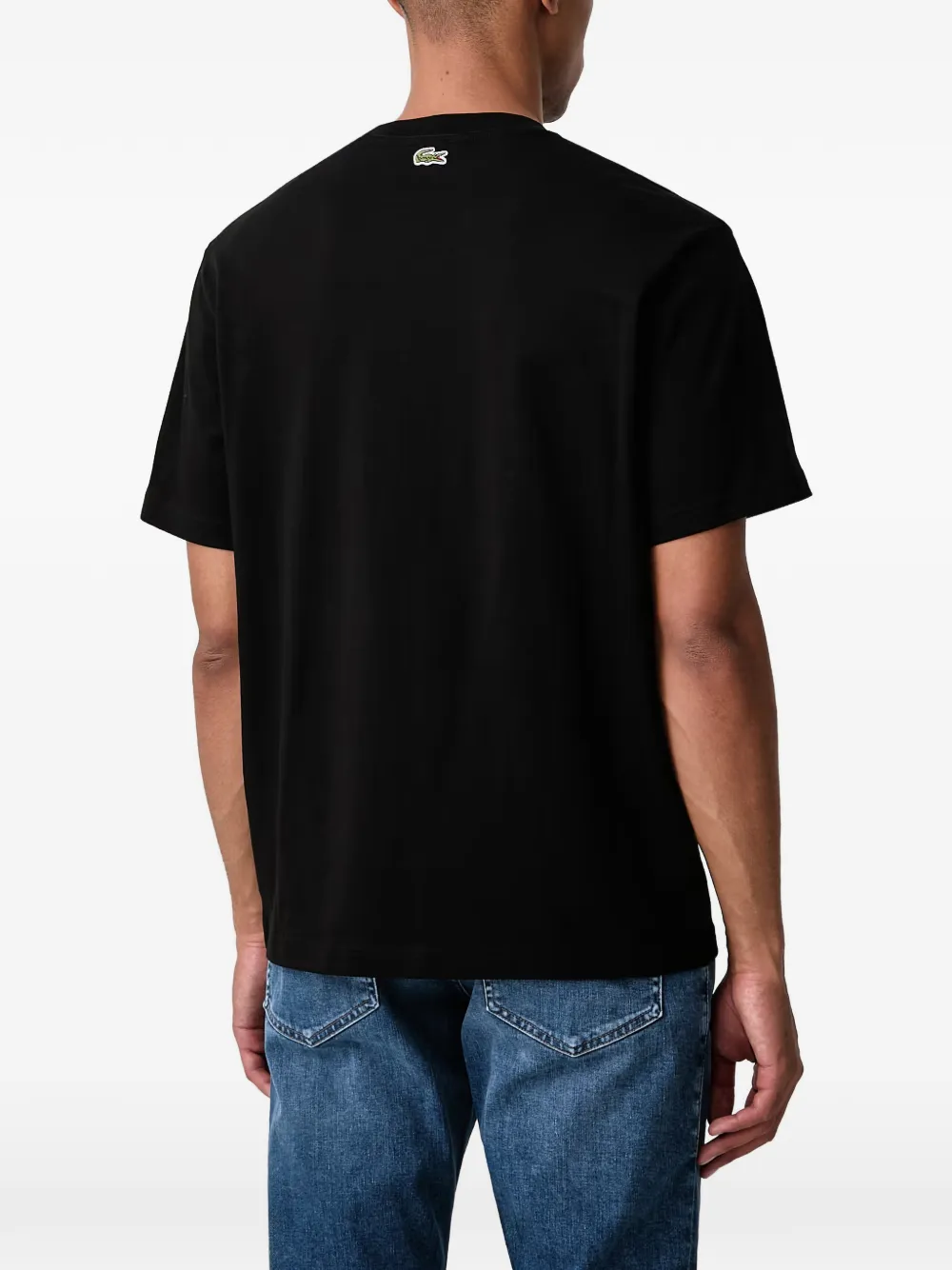 Lacoste logo-print T-shirt Zwart