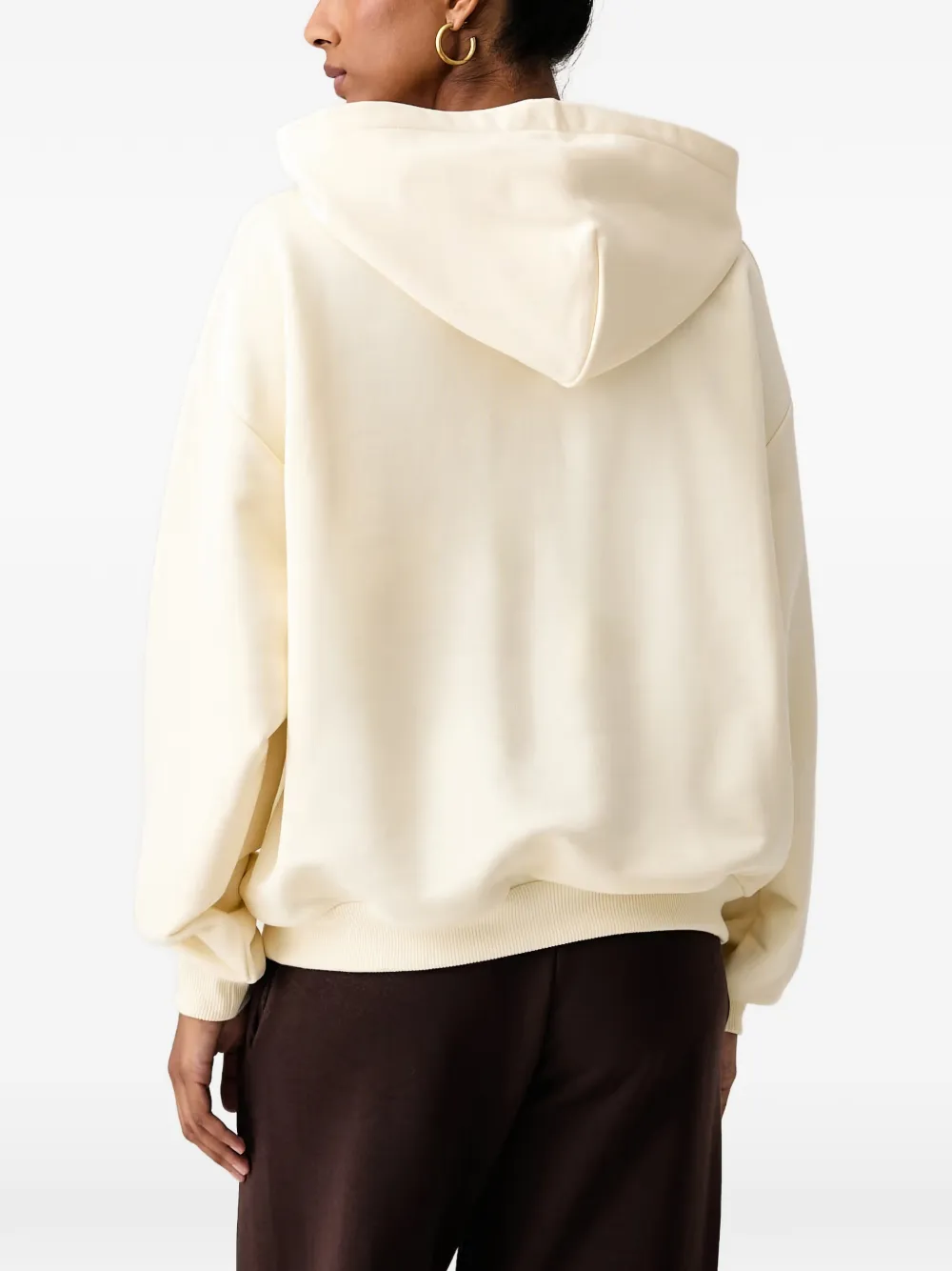 La Mania Los oversized hoodie met geborduurd logo Beige