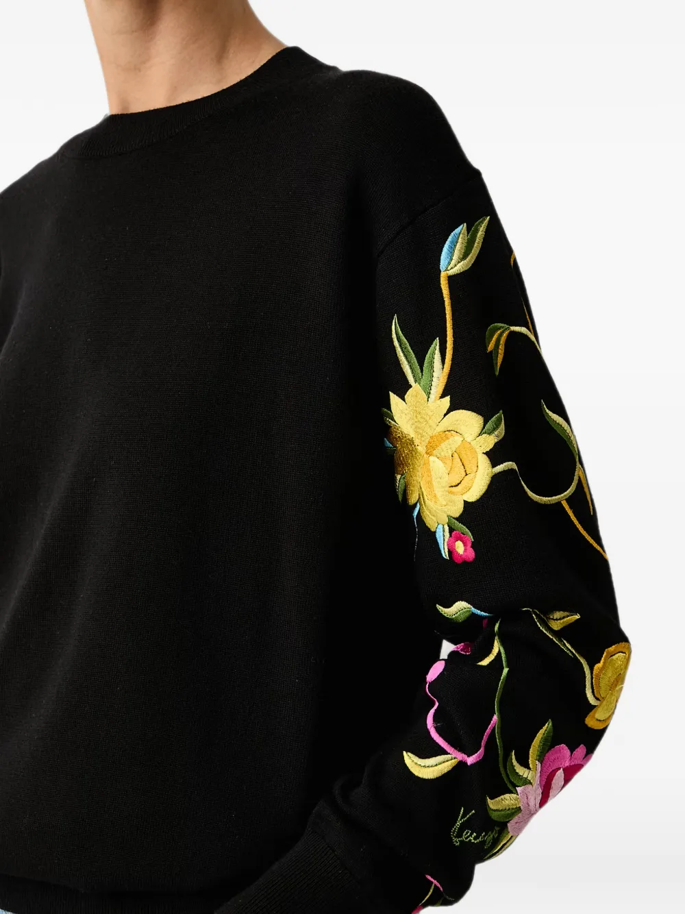Kenzo Wildflower sweater Zwart