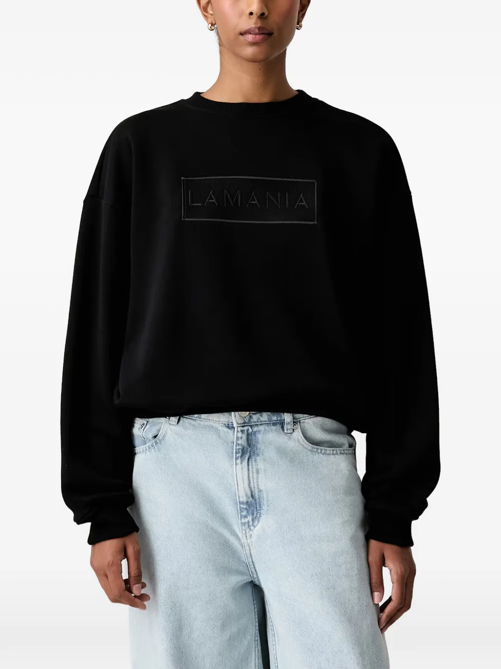 La Mania logo-patch sweater - Nero