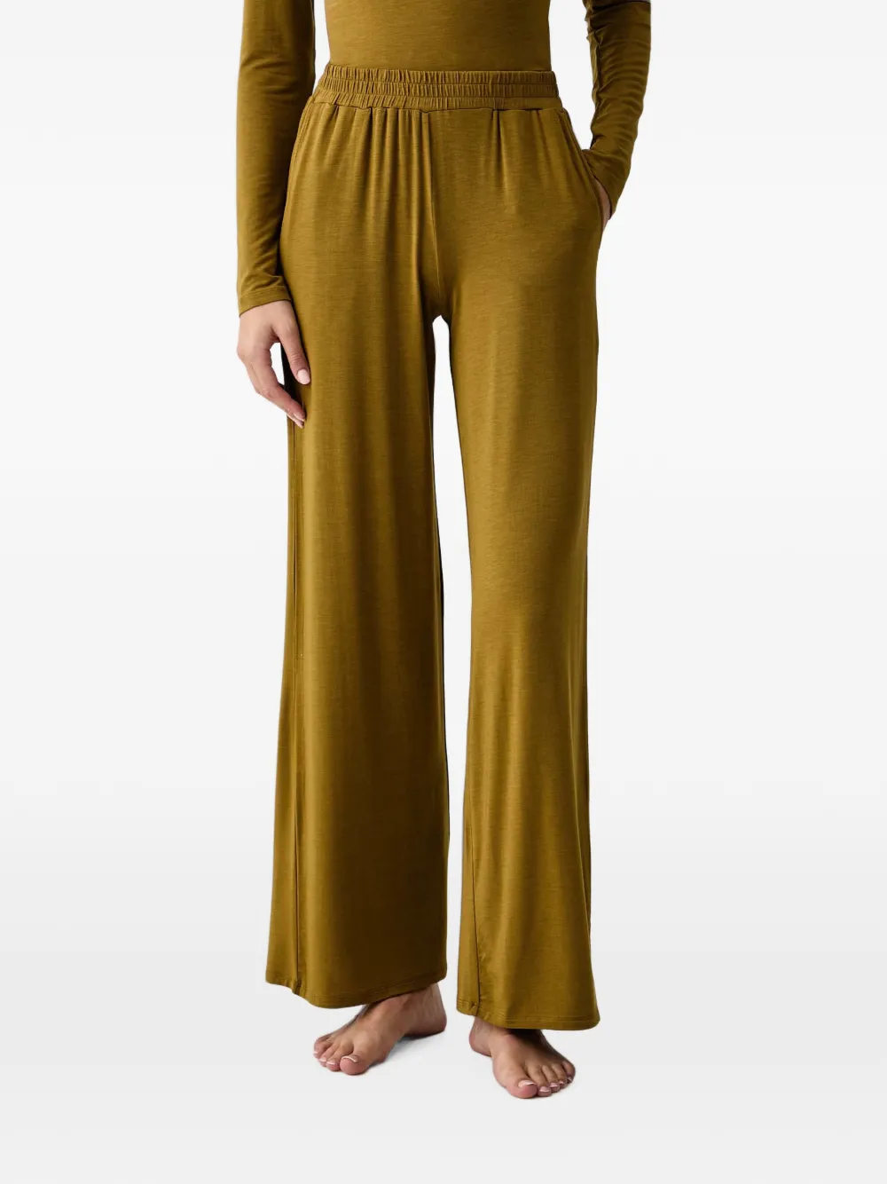 TWINSET Pyjama met ruches en lange mouwen Groen
