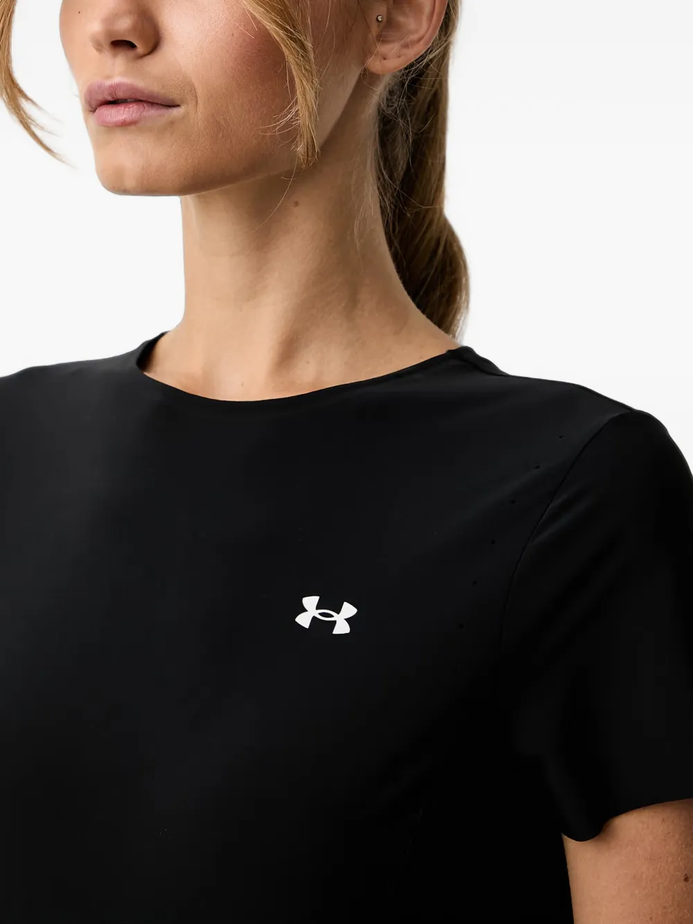 Under Armour Vanish Elite T-shirt met geperforeerde details en logo-print Zwart