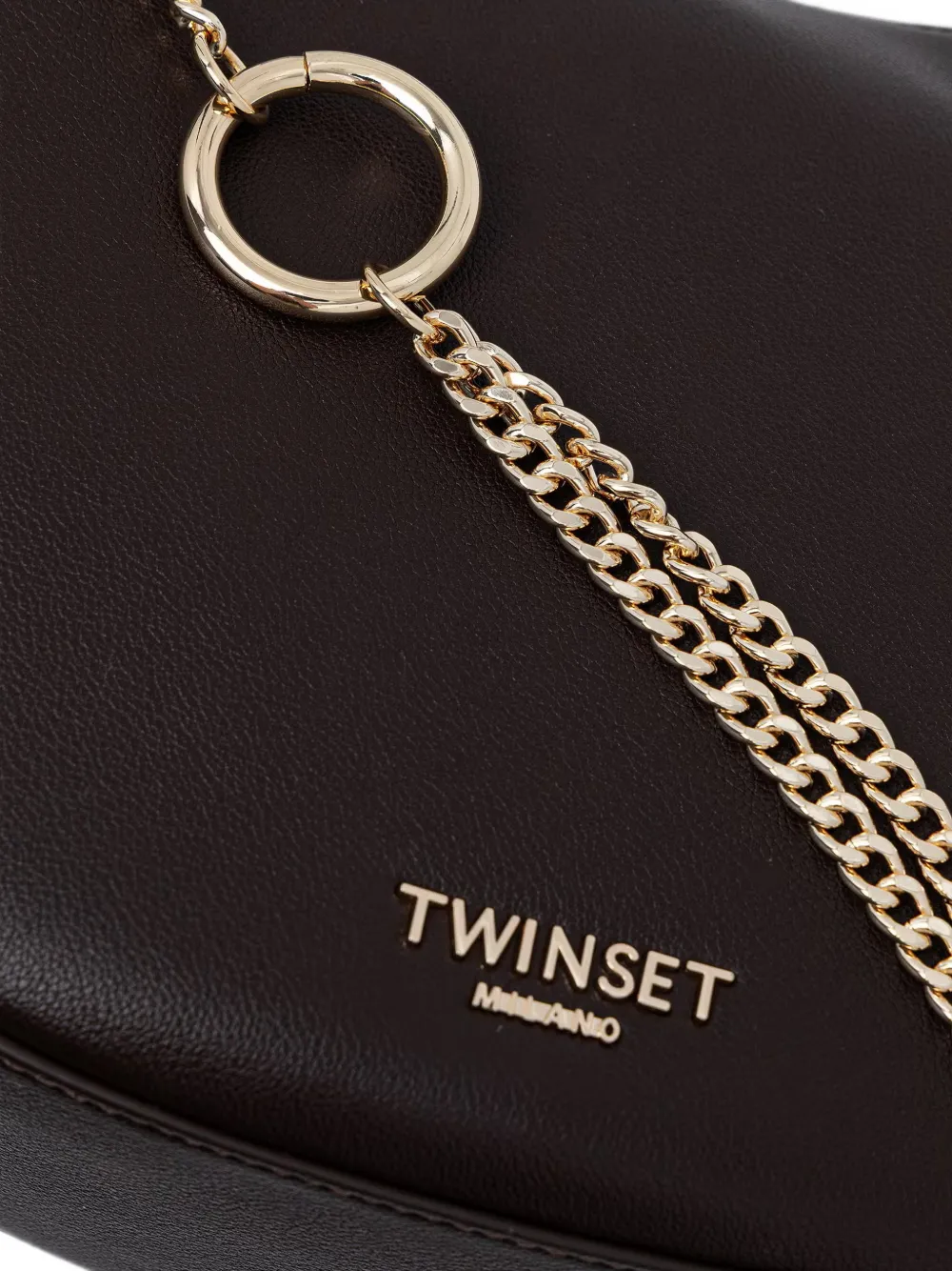 TWINSET Schoudertas met kettingdetail Bruin