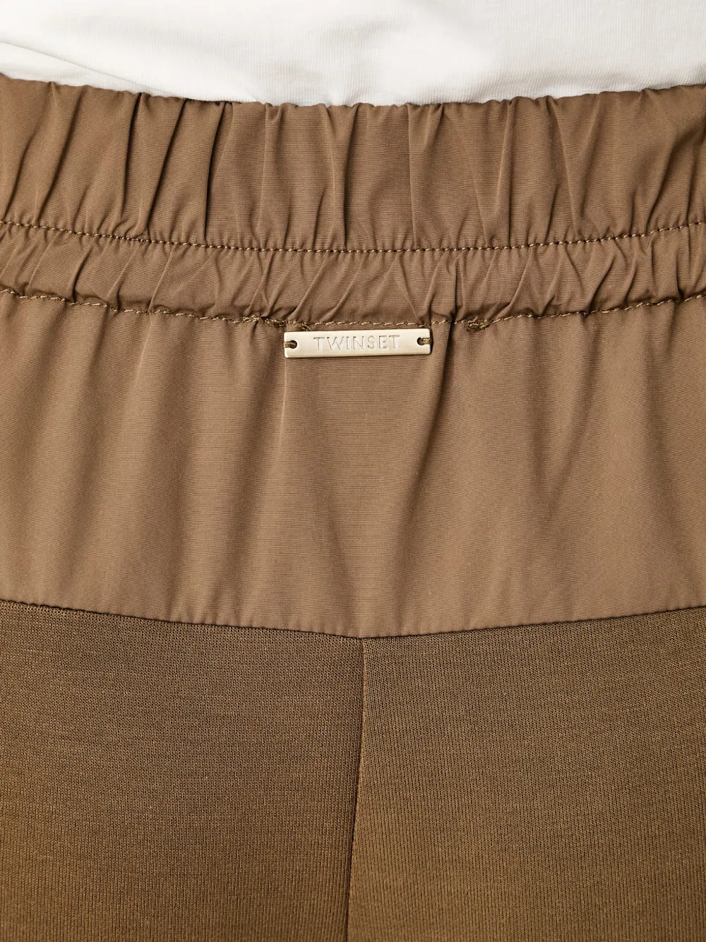 TWINSET Broek met wijde pijpen Bruin