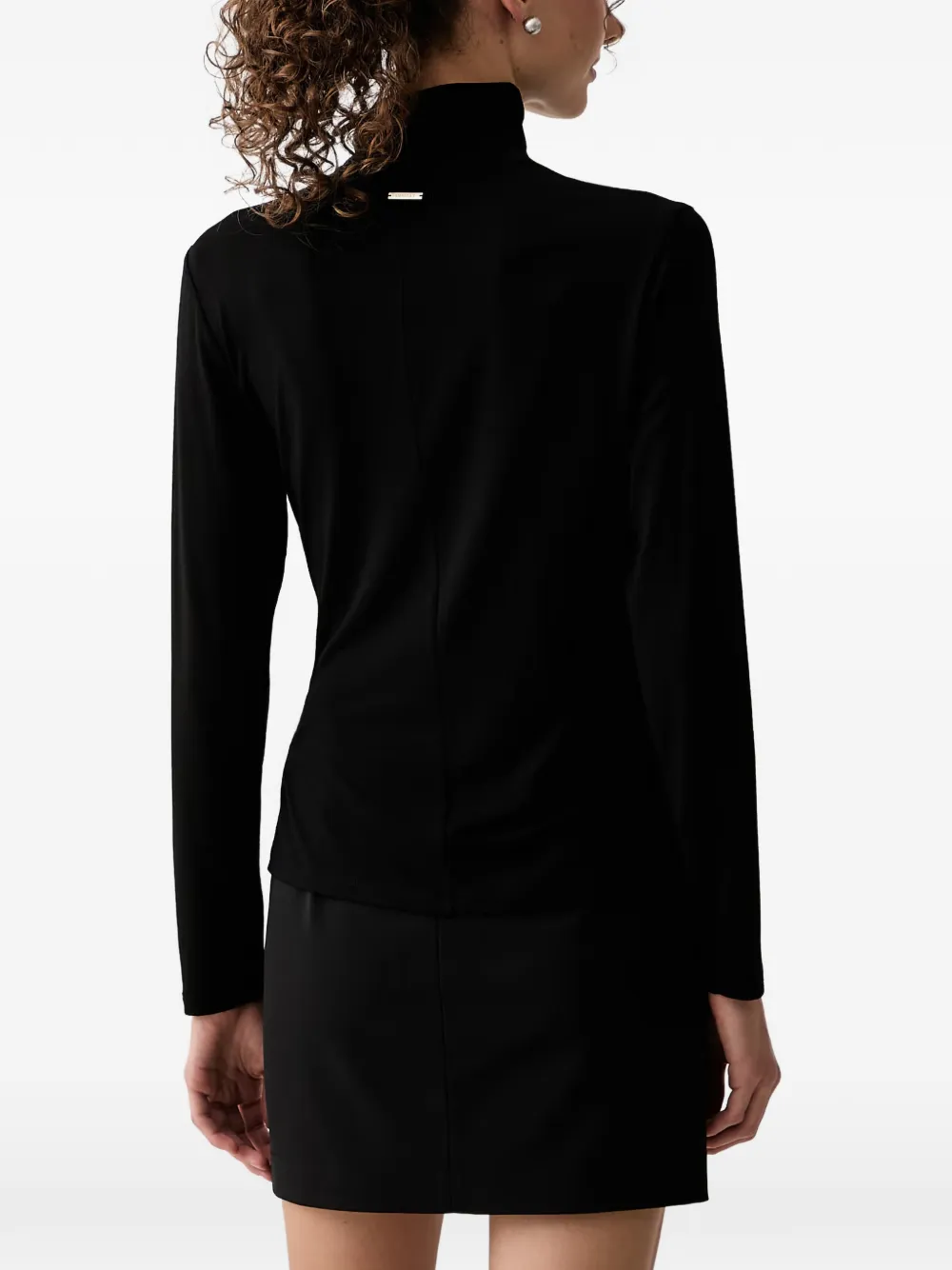 TWINSET Top met opstaande kraag verfraaid met parels Zwart