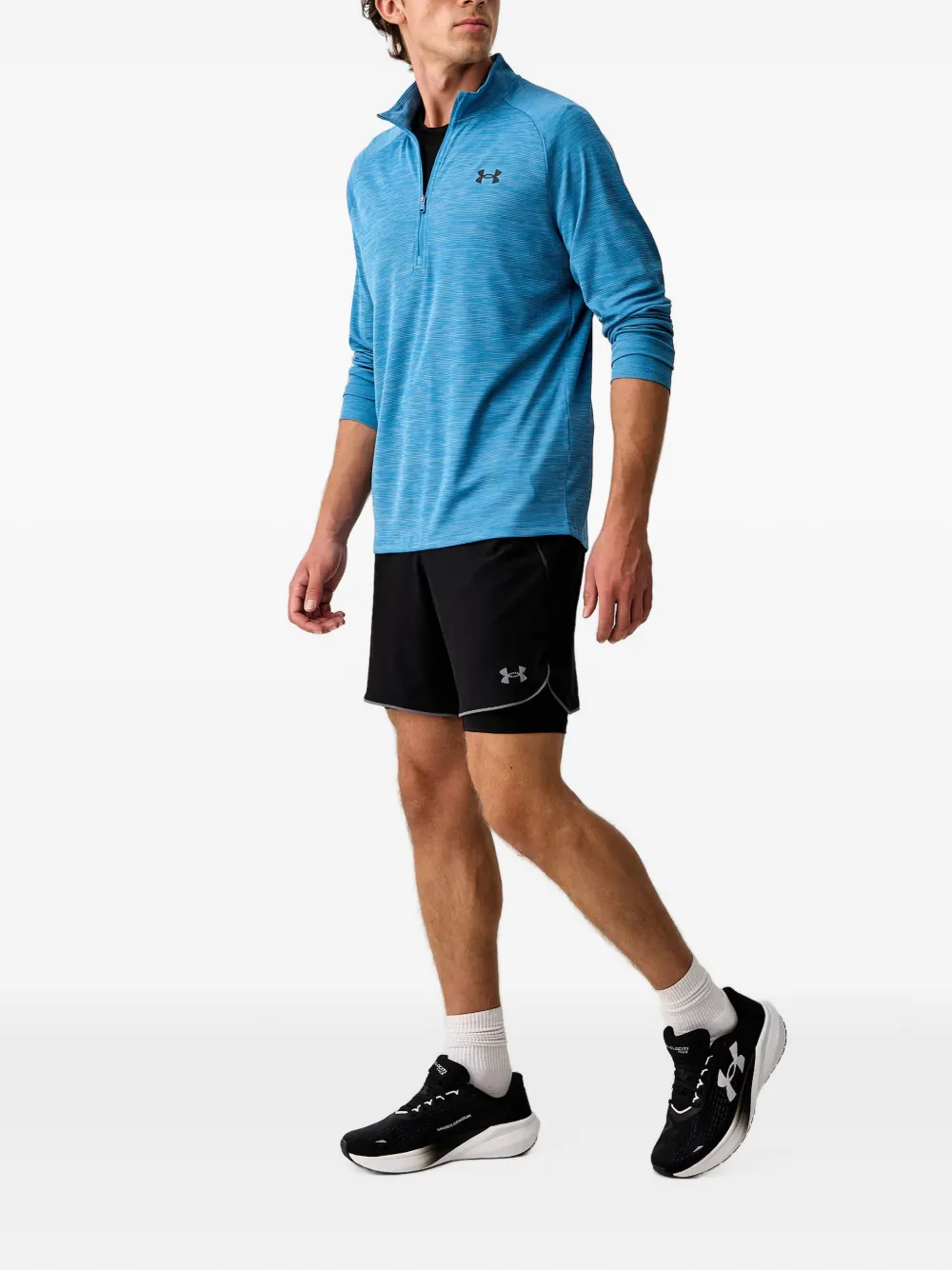 Under Armour Velociti Pro gelaagde shorts met logo-print Zwart