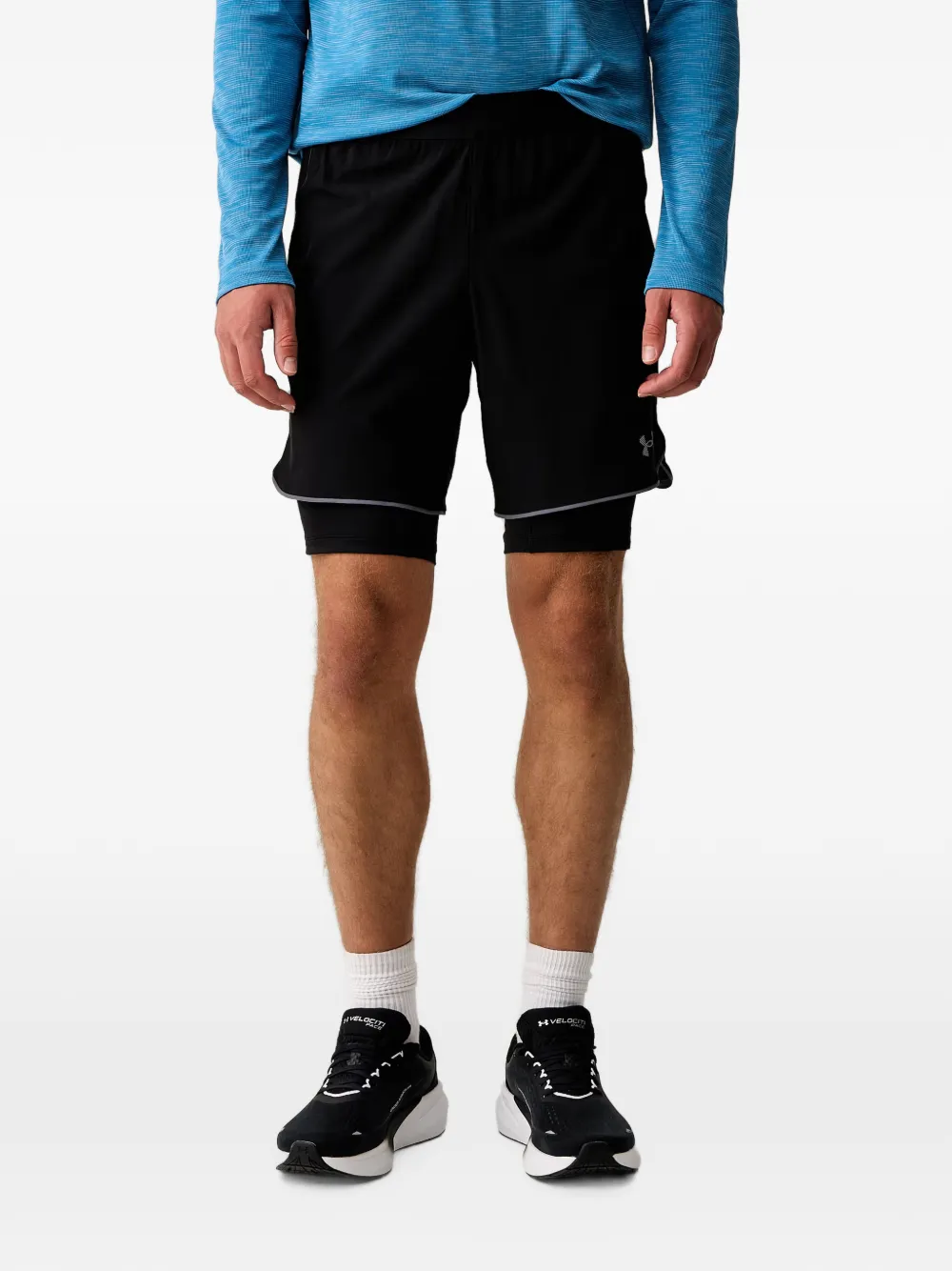 Under Armour Velociti Pro logo-print layered shorts