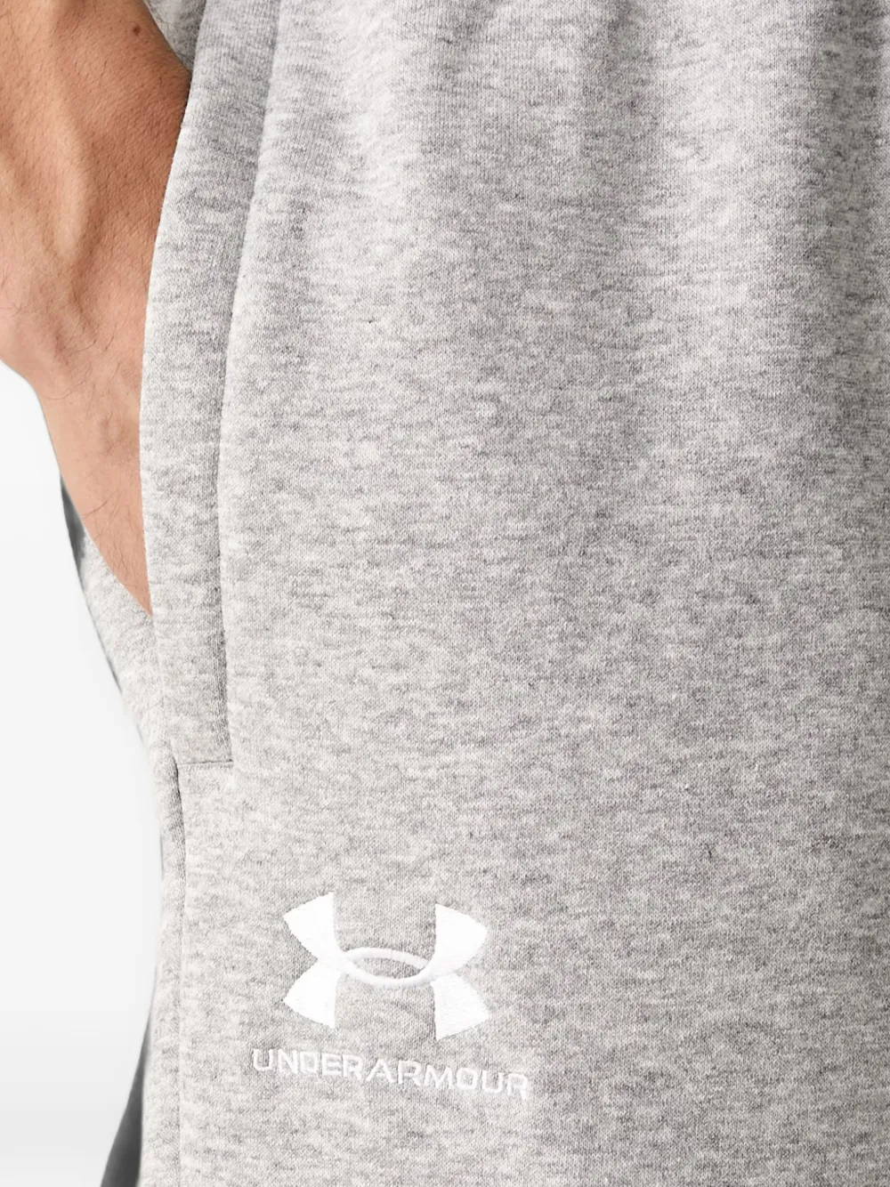 Under Armour Icon Fleece trainingsbroek met geborduurd logo en trekkoord Grijs