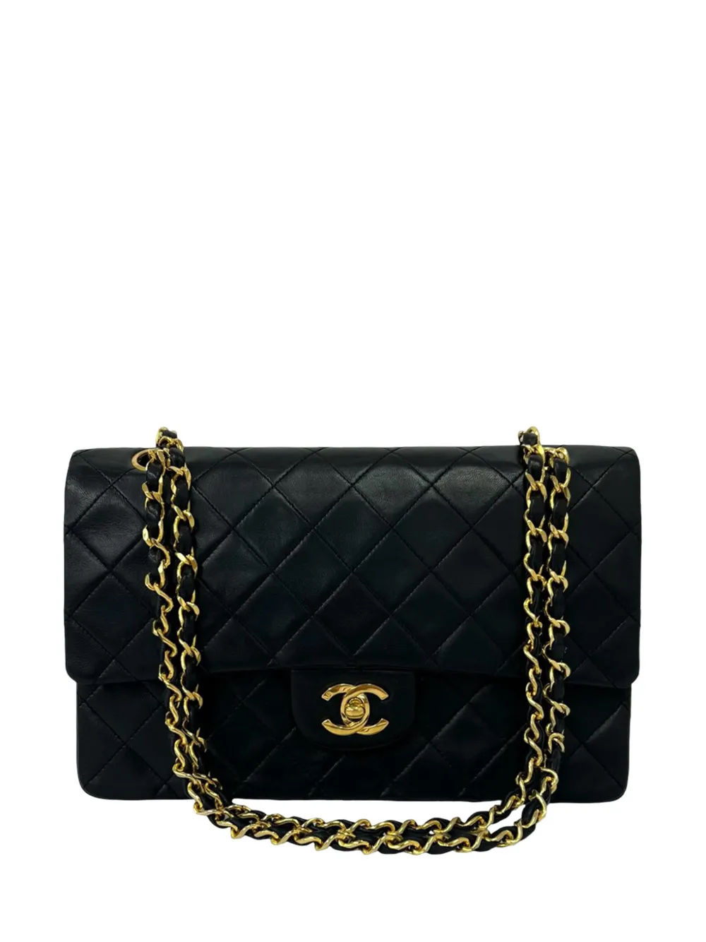 CHANEL Pre-Owned 1986-1988 Medium Classic Lambskin Double Flap shoulder bag - Nero
