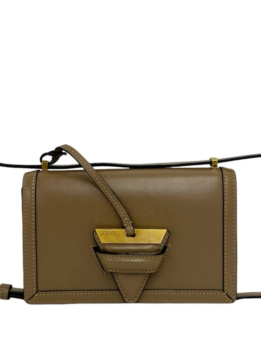 Loewe Pre-Owned 2015-2022 Small Leather Barcelona crossbody bag - Marrone