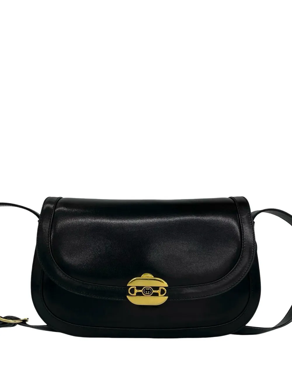 Gucci Pre-Owned 20th Century Calfskin Horsebit Flap crossbody bag - Nero