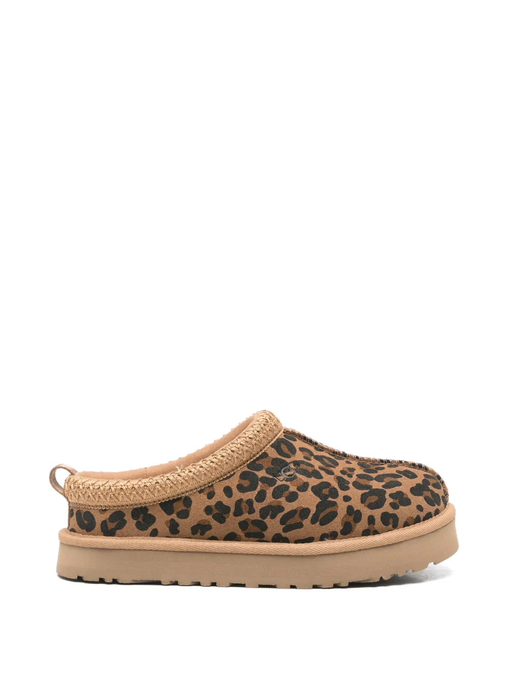 UGG Kids Tazz Spotted leopard-print slippers - Marrone