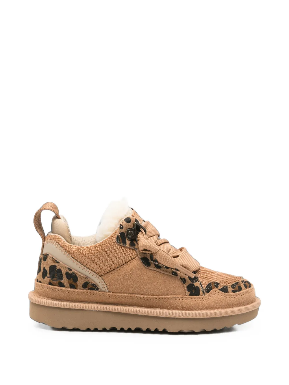 UGG Kids Lowmel Spotted leopard-print sneakers - Marrone