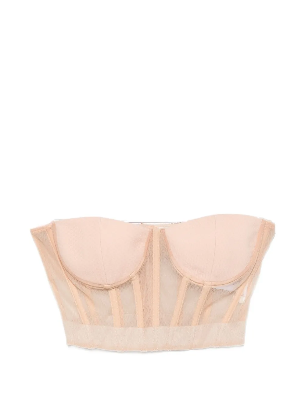 Elisabetta Franchi sheer-panelled corset top