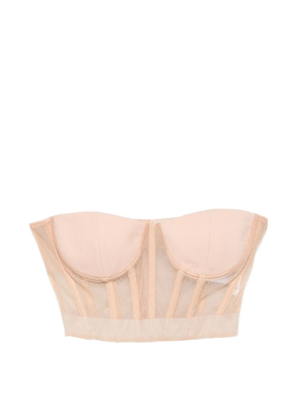 Elisabetta Franchi sheer-panelled corset top