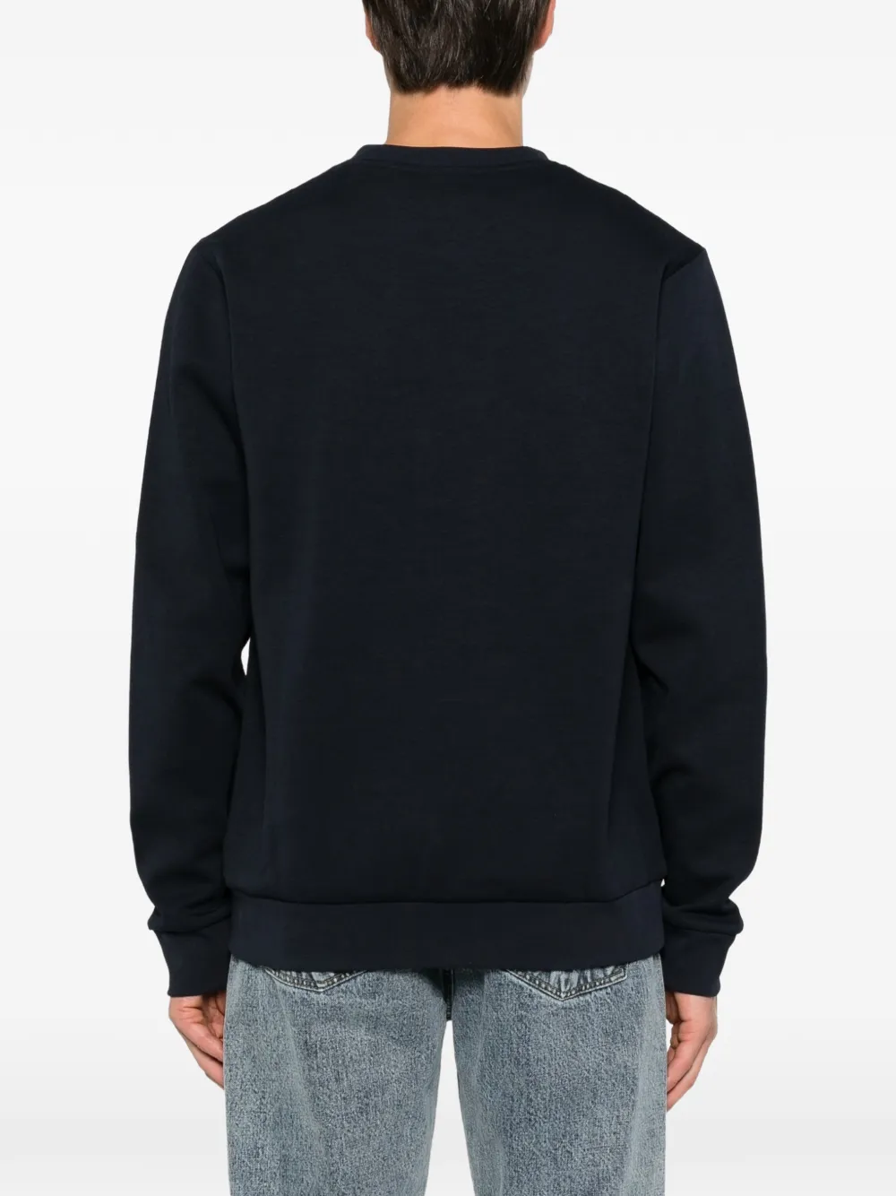 BOSS Sweater met logopatch Blauw