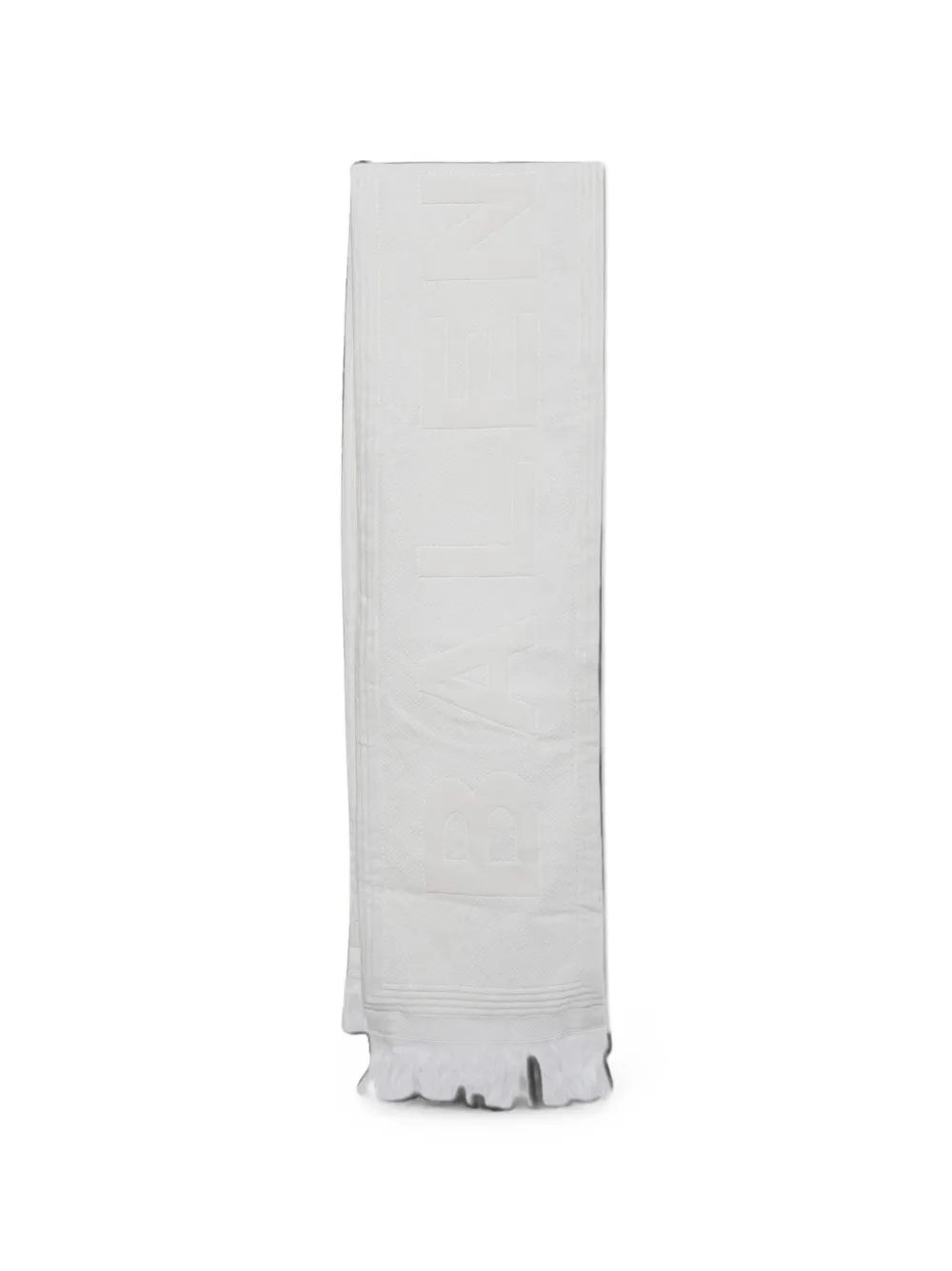 Balenciaga Pre-Owned logo-embossed fringed scarf - Weiß