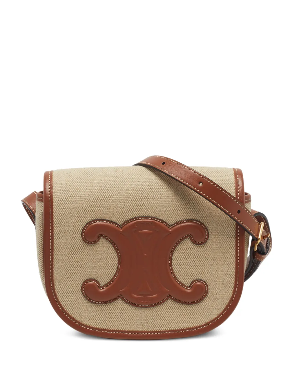Celine Pre-Owned Triomphe Folco crossbody bag - Nude