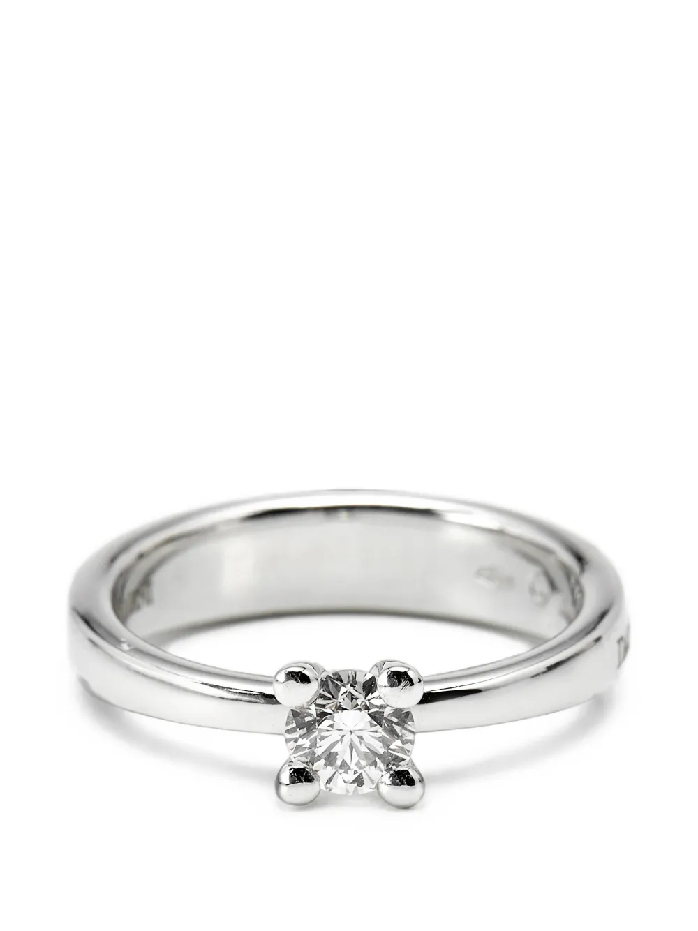 Pre-owned Damiani Solitaire Diamond Ring In 银色