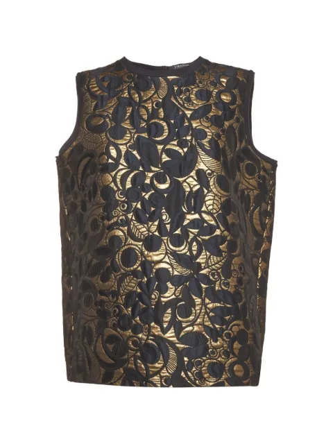 'S Max Mara top estilo túnica sin mangas con motivo floral en jacquard
