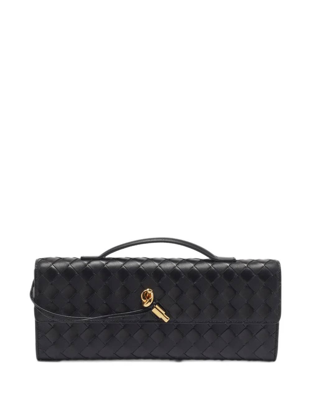 Bottega Veneta Pre-Owned Andiamo Intrecciato leather clutch bag - Black