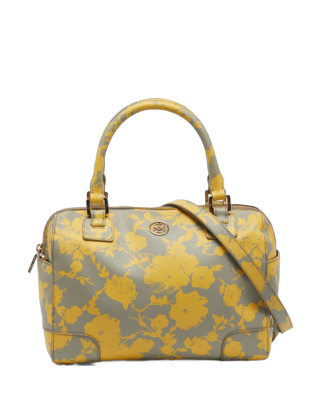 Tory Burch Robinson Middy floral-print satchel bag - Gelb