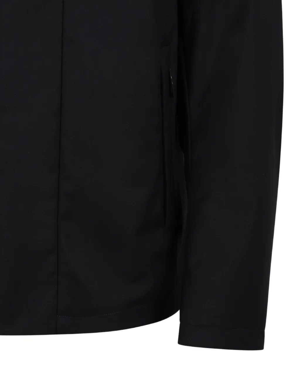 Add hooded concealed-fastening jacket Blauw